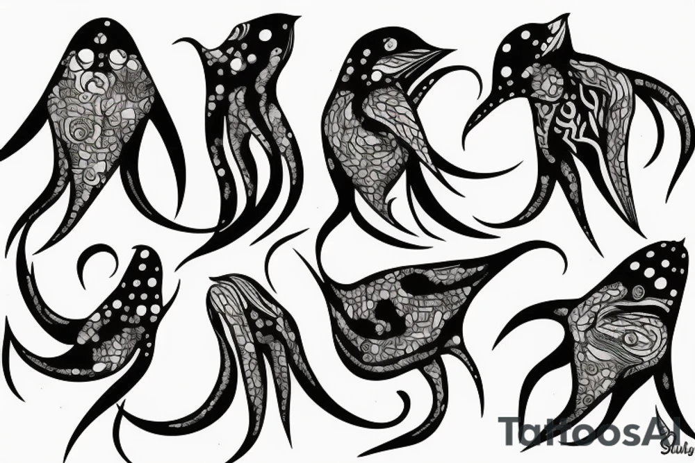 squid bird tattoo idea
