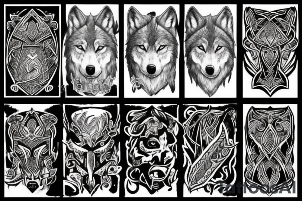 Wolf Viking tattoo idea