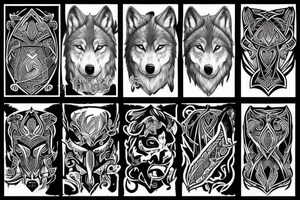 Wolf Viking tattoo idea