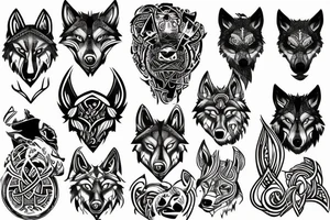 Wolf Viking tattoo idea