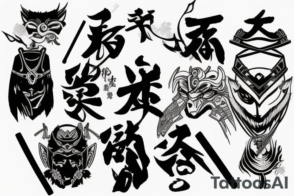 samurai mist tattoo idea