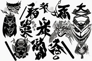 samurai mist tattoo idea
