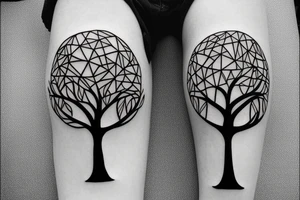 Worldtree surrounding moon tattoo idea