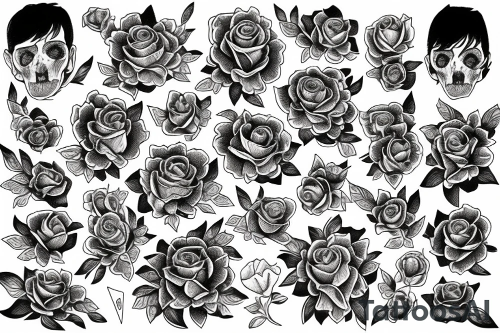 English rose tattoo idea