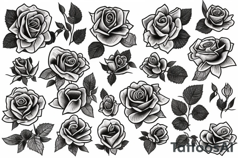 English rose tattoo idea
