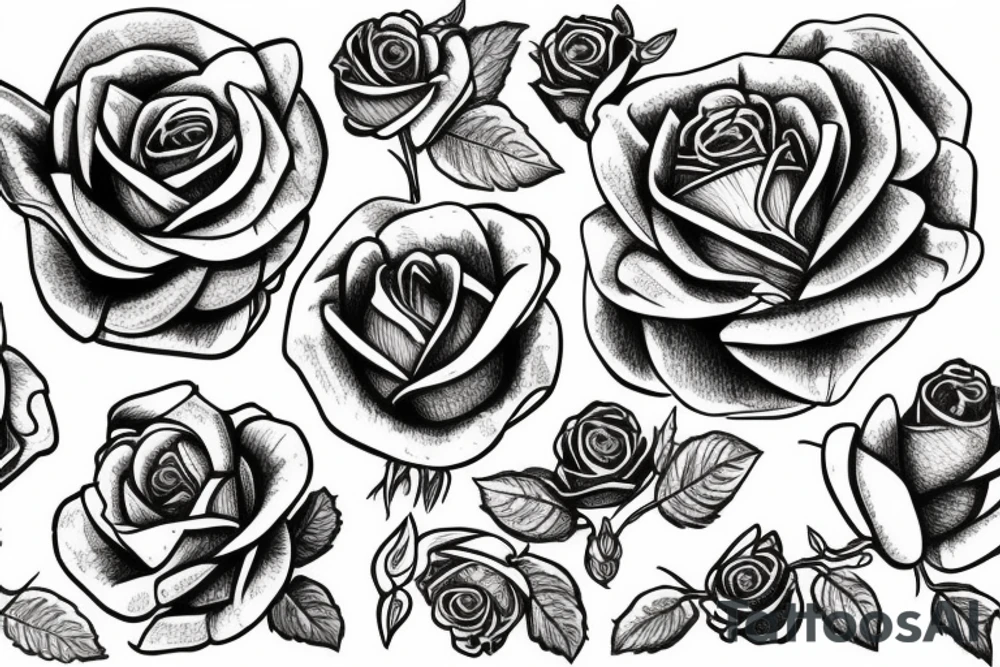 English rose tattoo idea