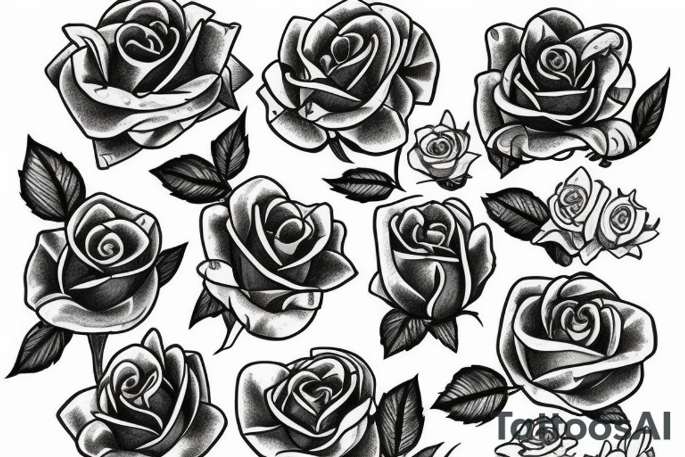 English rose tattoo idea