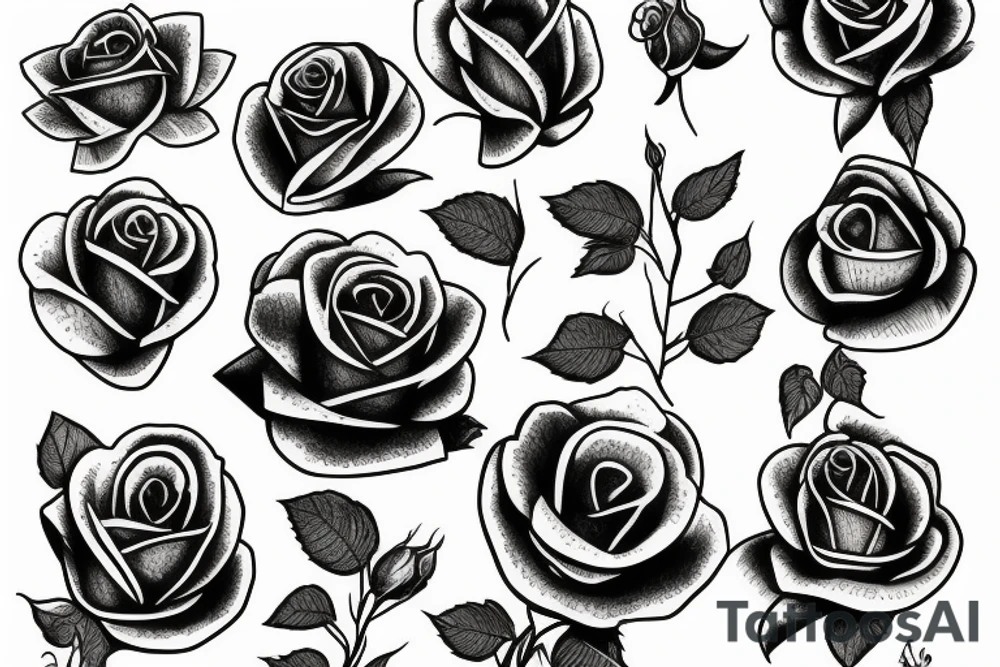 English rose tattoo idea