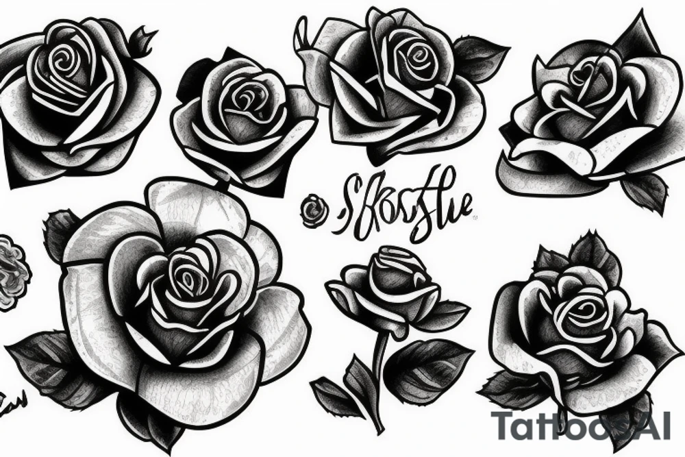 English rose tattoo idea
