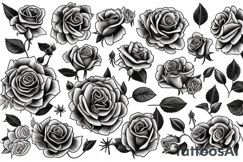 English rose tattoo idea