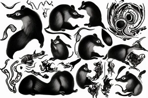 salvador dali badger tattoo idea