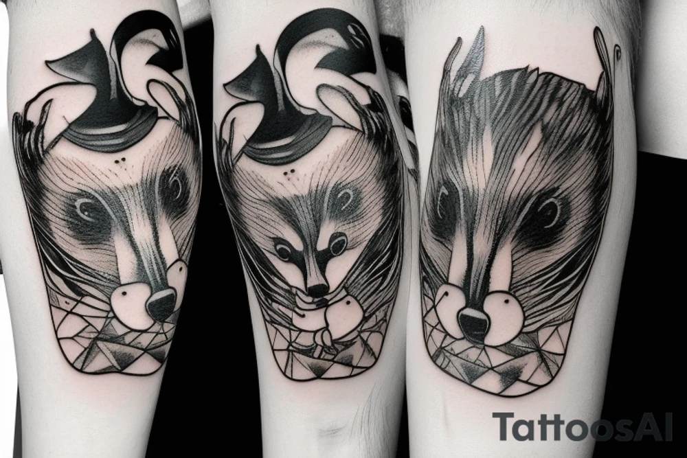 salvador dali badger tattoo idea
