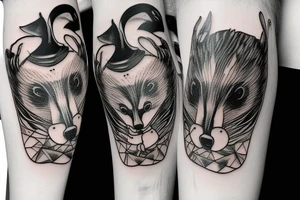 salvador dali badger tattoo idea