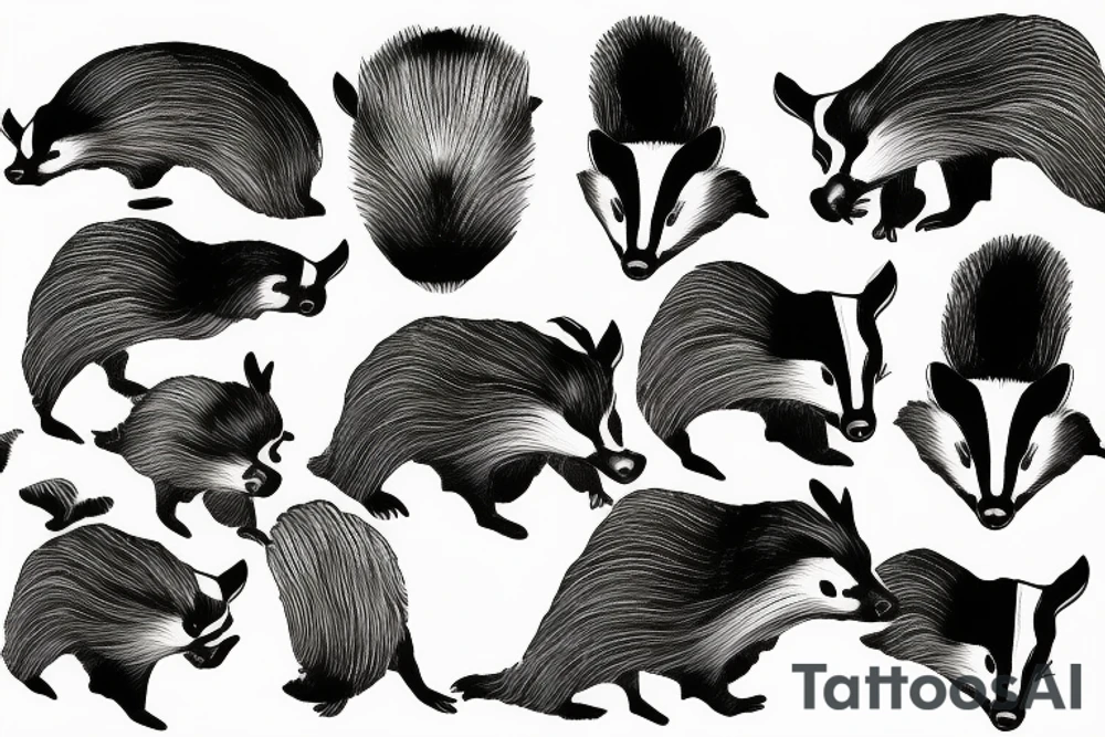 salvador dali badger tattoo idea
