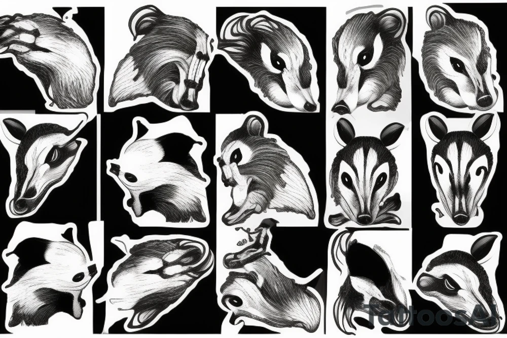 salvador dali badger tattoo idea