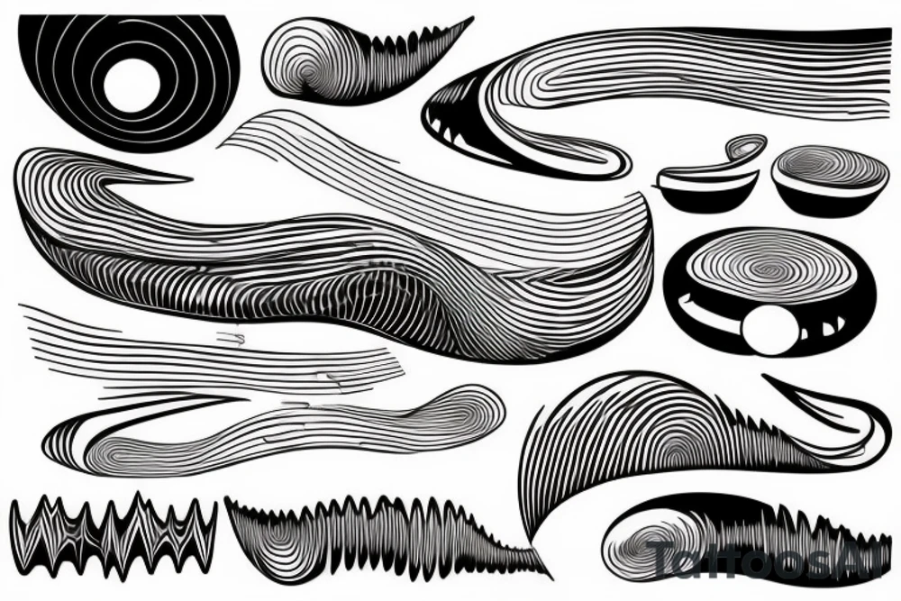 sound wave tattoo idea