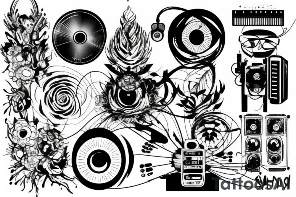 electronic music tattoo idea