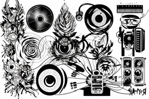 electronic music tattoo idea