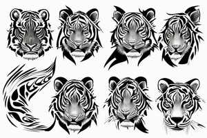 Fire tiger tattoo idea