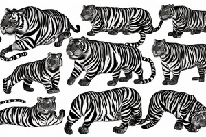 Fire tiger tattoo idea