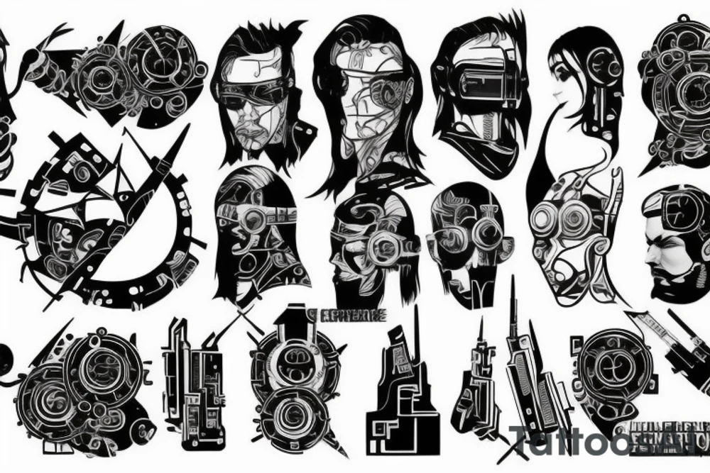cyberpunk tattoo idea
