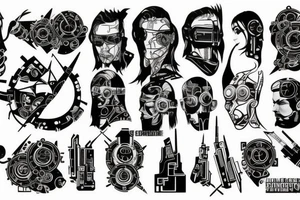 cyberpunk tattoo idea