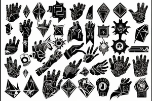 cyberpunk hand tattoo idea
