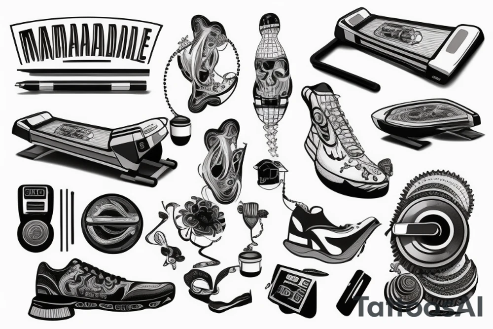Treadmill tattoo idea