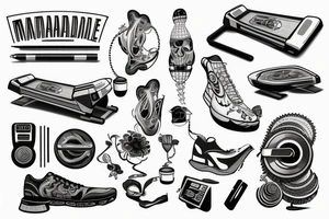 Treadmill tattoo idea