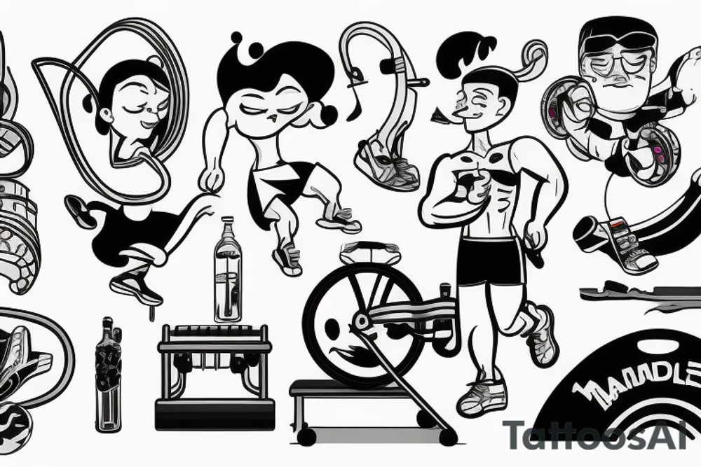 Treadmill tattoo idea