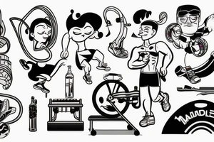 Treadmill tattoo idea