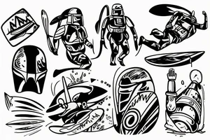 Bobba Fett surfer tattoo idea