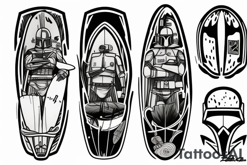 Bobba Fett surfer tattoo idea