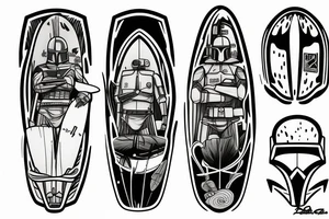 Bobba Fett surfer tattoo idea