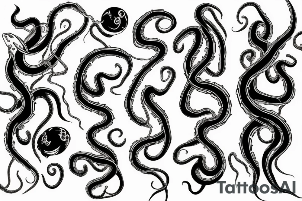 Black tentacles venom tattoo idea