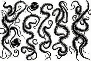 Black tentacles venom tattoo idea