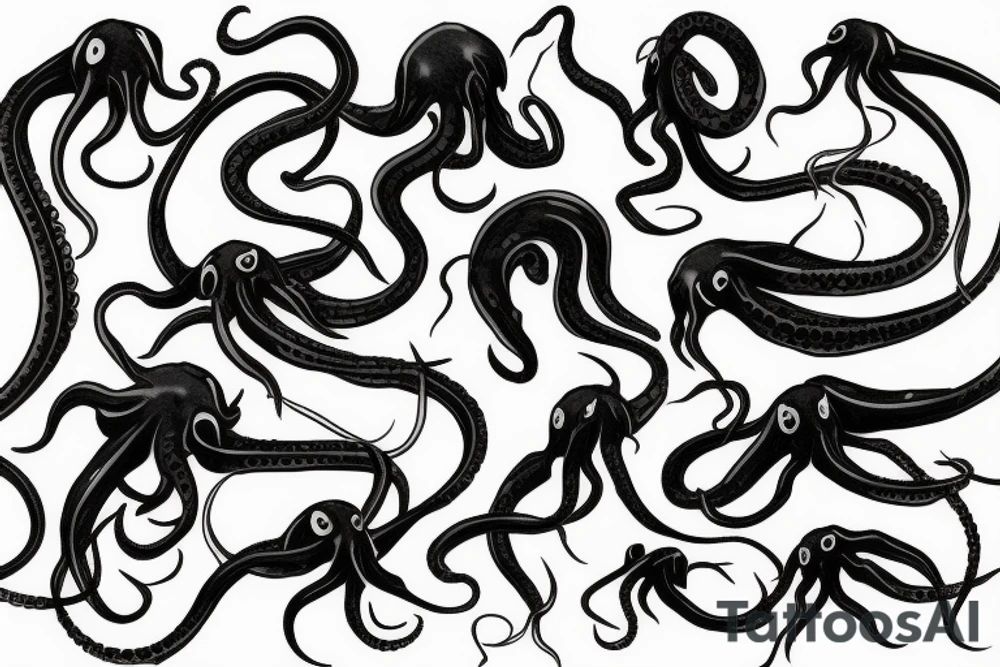 Black tentacles venom tattoo idea