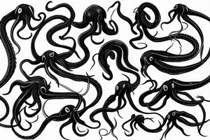 Black tentacles venom tattoo idea
