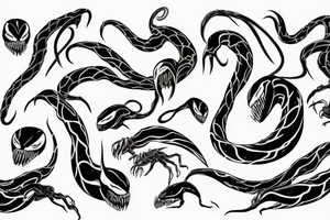 Venom lines tattoo idea