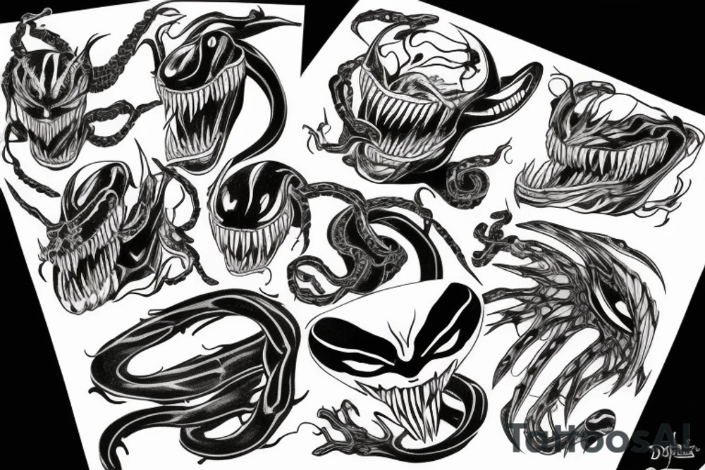 Venom lines tattoo idea