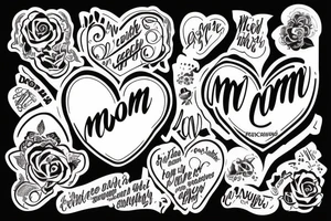 heart with an inscription inside mom tattoo idea