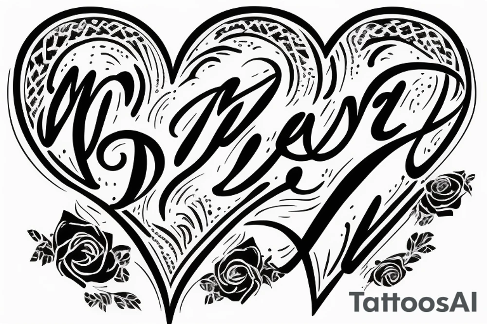 heart with an inscription inside mom tattoo idea
