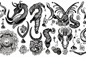 cheerful good capricorn tattoo idea