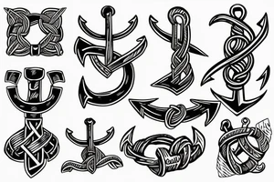 Viking anchor battle tattoo idea