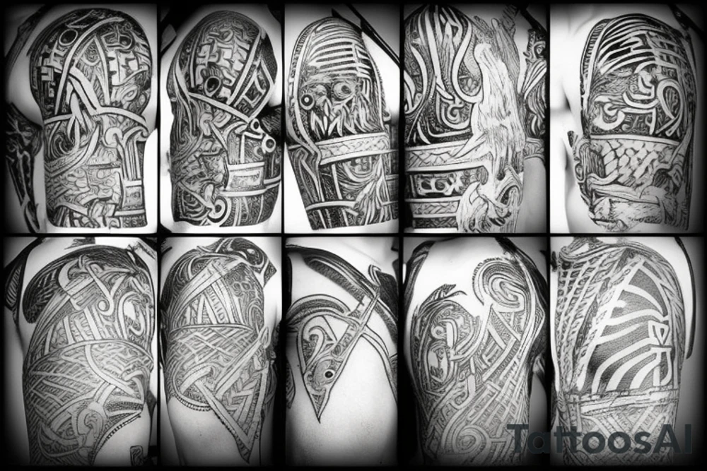 Viking battle war tattoo idea