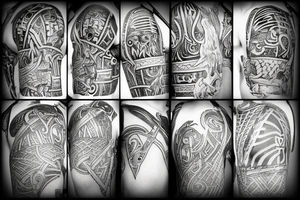 Viking battle war tattoo idea