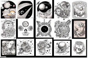 Space outside the window tattoo idea