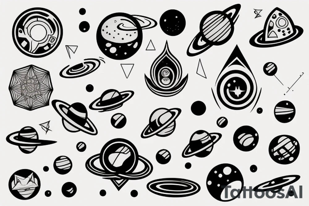 Space outside the window tattoo idea