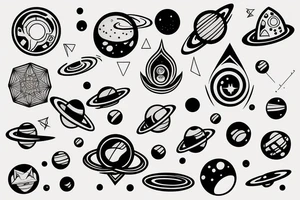Space outside the window tattoo idea