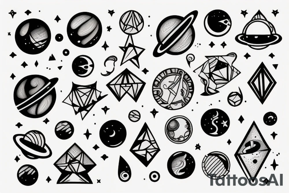 Space outside the window tattoo idea